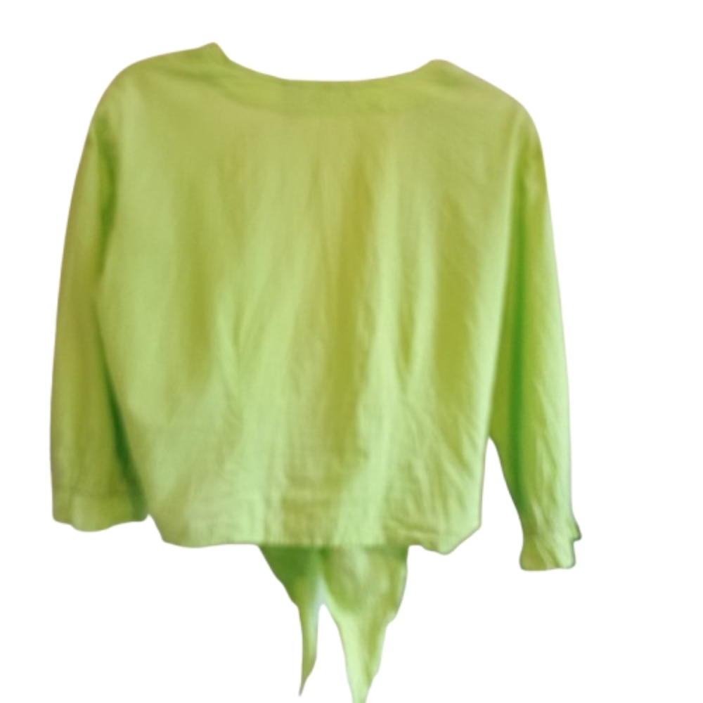 Phool Green Tie Front Blouse Women’s Small Boho Cotton Gauze Top India... - Picture 3 of 7